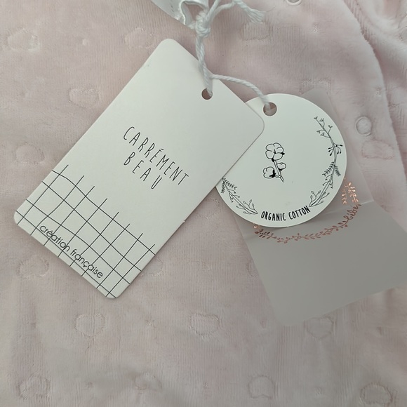 Carrément Beau Pink Velvet Onesie & Beanie💕 - Picture 3 of 5